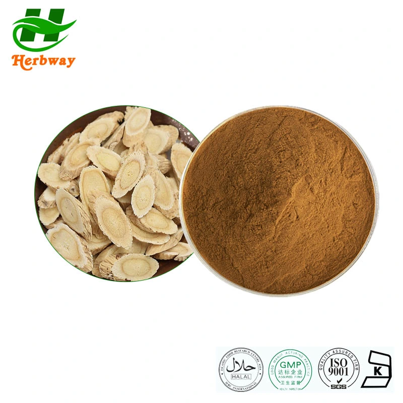 Herbway Astrgalus membranaceus (pescado.) Bunge Factory Direct Supply Extracto de raíz de Astragalus para Alimentos de Salud