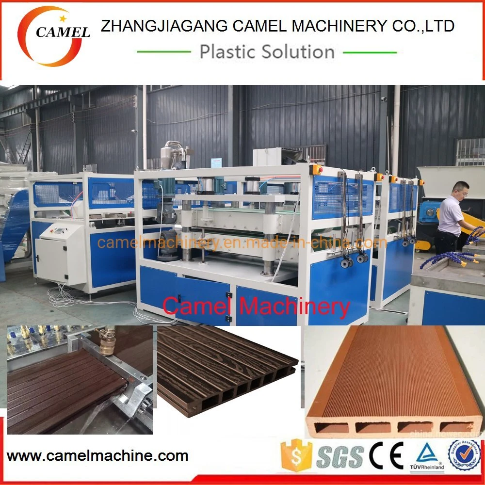 Factory Sell PVC Wood Plastic Composite Flooring Outdoor WPC Decking Board Making Machine PE Wood Plastic Extrusion Line