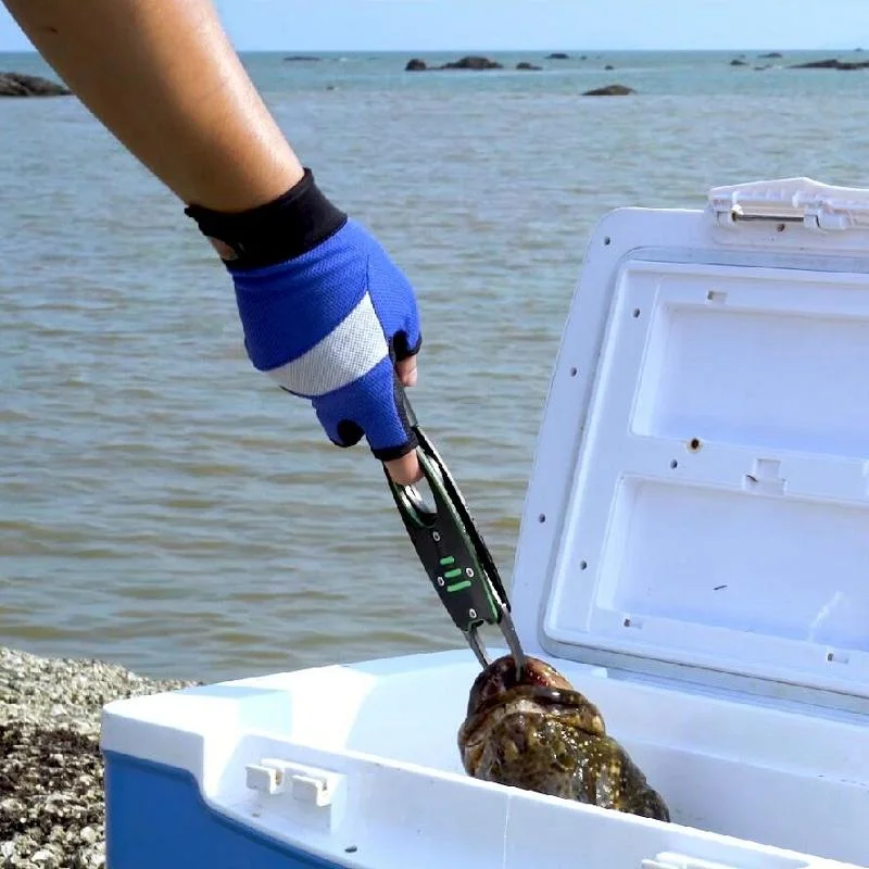 Pega de lábios Topwin com balança de molas de 15 kg em alumínio portátil Conta-gotas de peixe em liga leve