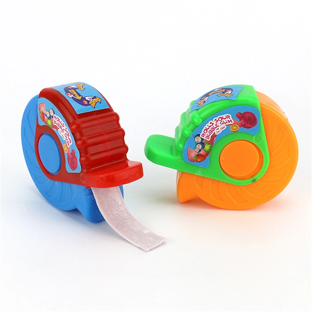 Roll Sour Bubble Gum Candy in Puller Toy