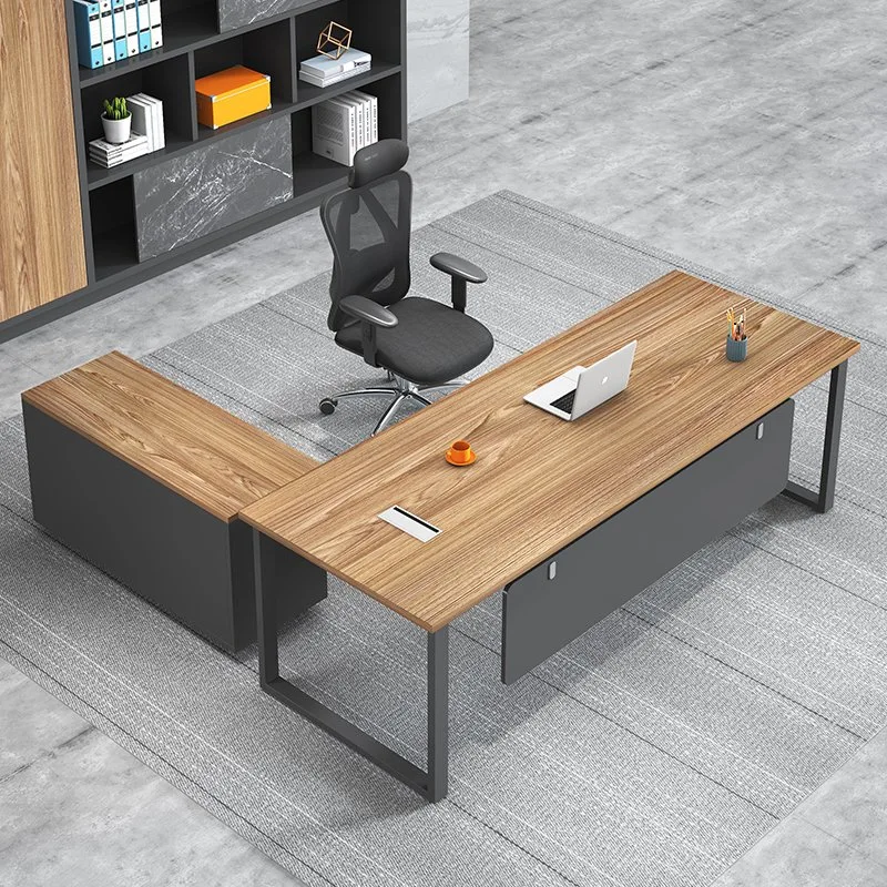 Moderne L-förmige Büromöbel Chef CEO Manager Schreibtisch Executive Holz Bürotisch