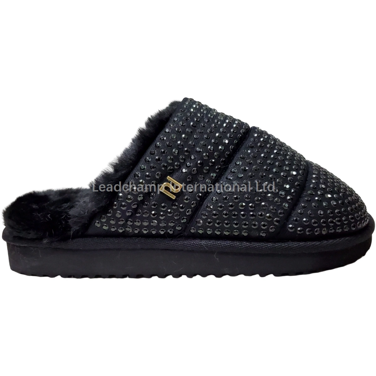 Stylish Microfiber with Studs Comfy Furry Lining Home Children Indoor Slipper