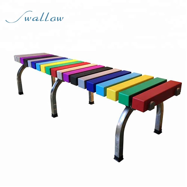 ABS Bench Seat Plastic with Stainless Steel Frame Customized Color Swallow