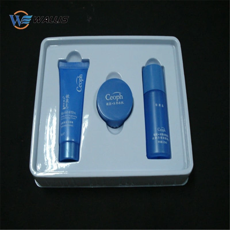 Pet Polyethylene PVC PP PS Blister Vacuum Forming Clear White Matte Packaging for Cosmetics or Wine Bottle Tray