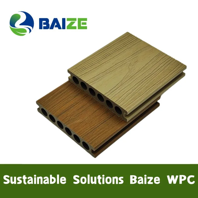 Exterior Wood Texture Co-Extrusion WPC Flooring with Anti-Slip Feature