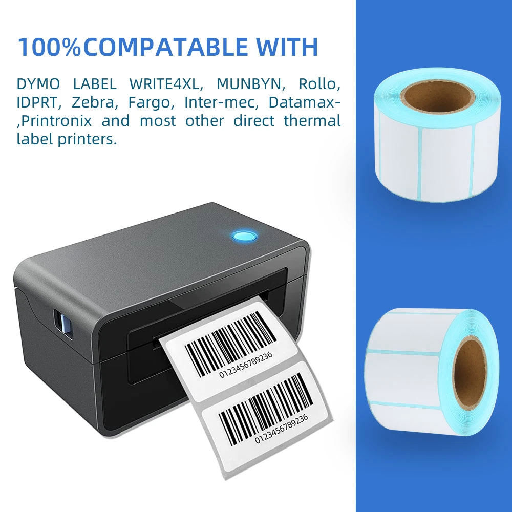 Direct Thermal Self-Adhesive Label 50X30X1500 Shipping Labels for Product Packing Arcode Label