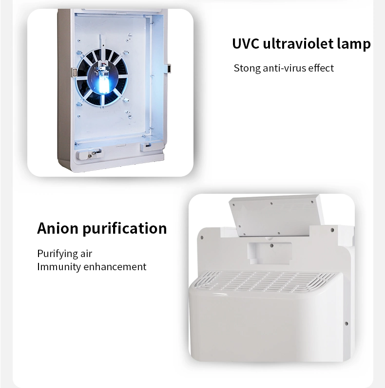 ion negativo Esterilizador UV generador de ozono purificador de aire de modo de pantalla LCD de 3 Control de la función de distribución de aplicaciones quitar el olor de formaldehído para oficina y Thome