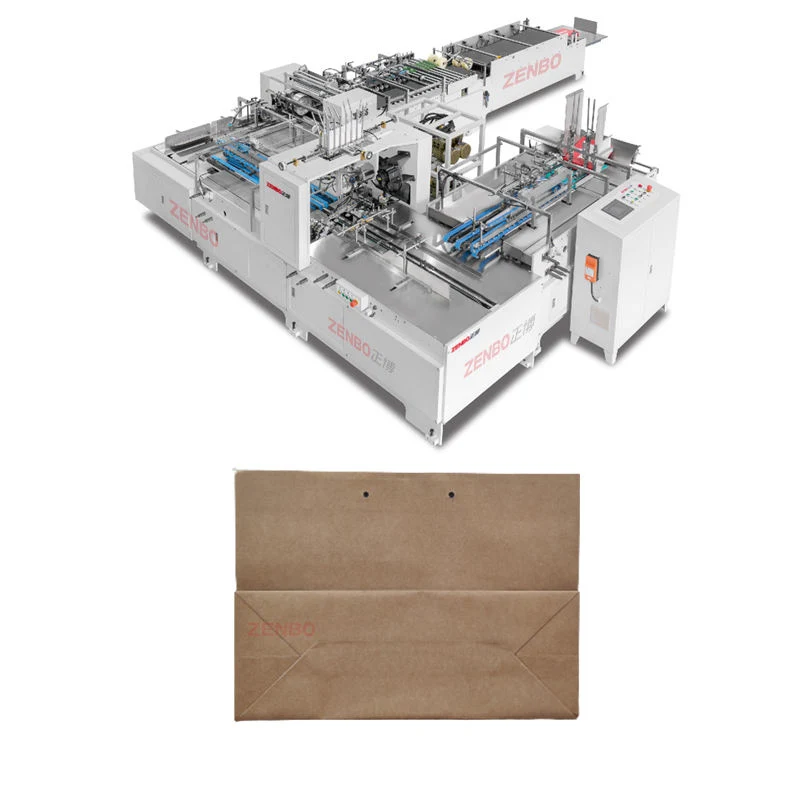 Semi-Automatic Square Bottom Gluing Paper Medium Bag Machine Zb60s