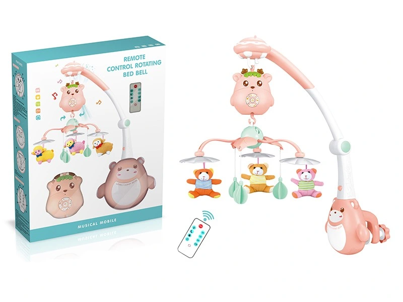 New Bright Battery Operated Baby Bed Bell Animal Baby Bed Hanger Toy with Music