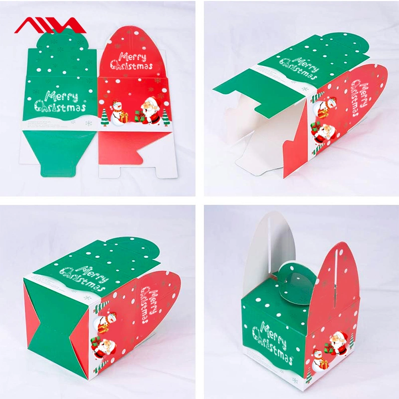 Christmas Gift Box with Display Window Cardboard Paper Box for Skin Care Set Cosmetic Storage Box Custom Packaging Box