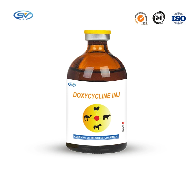 Factory Price Veterinary Medicine Doxycycline Hydrochloride HCl Injection for Cattles Pigs