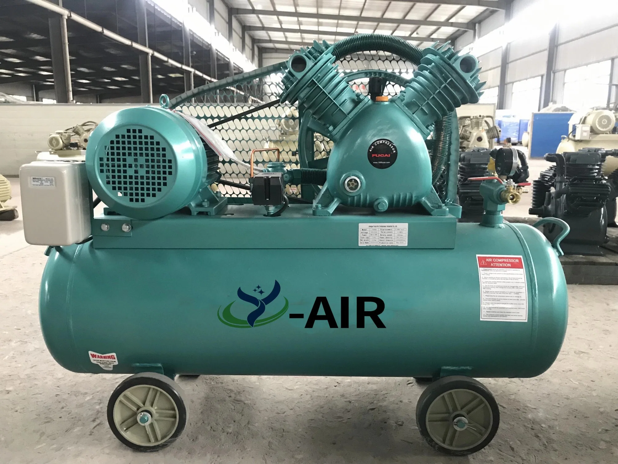 7.5kw 11kw 15kw 100psi 30bar Oilless Reciprocating Piston Air Compressors Portable/ Mobile Belt Driven Air Compressors Booster Air Compressor 10bar