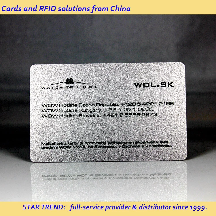 Silver Printing PVC Magnetic Stripe Card for VIP Member