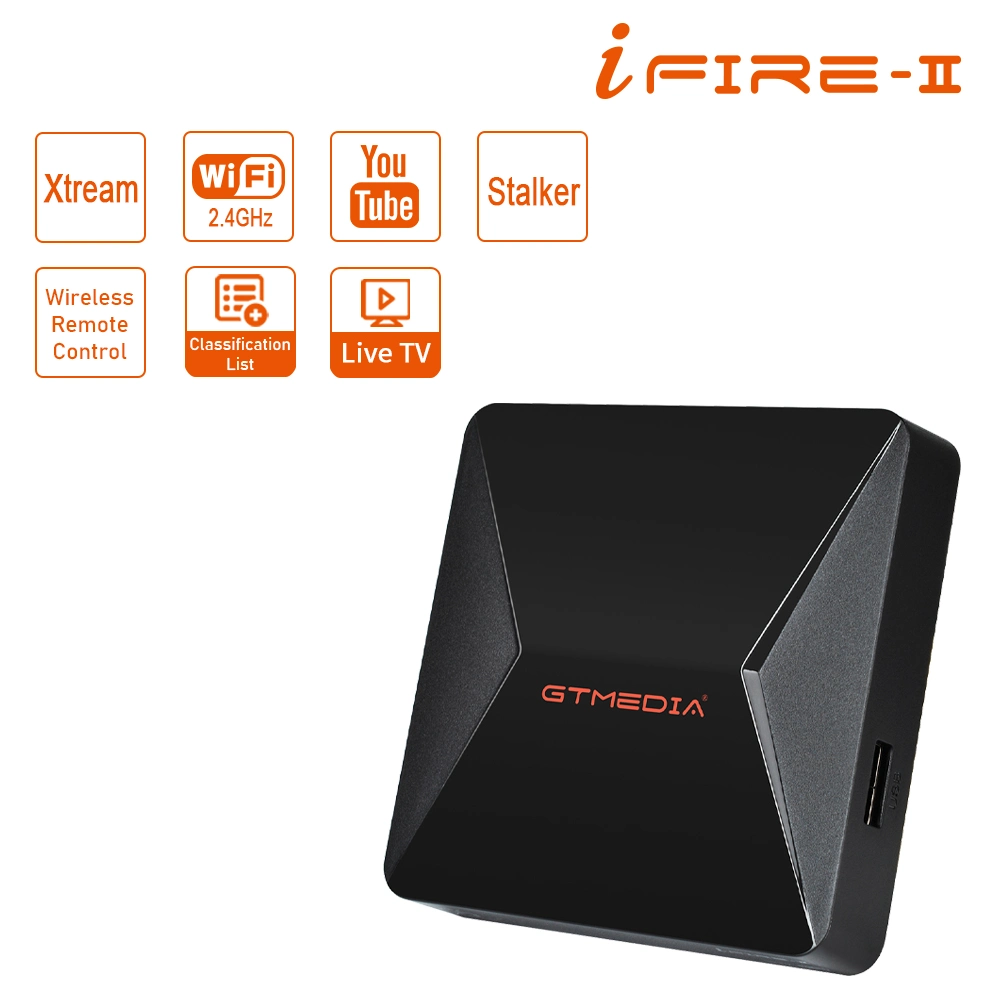 Suporte de caixa de TV IPTV Gtmedia Ifire2 HEVC Digital Set Top Box Saída AV