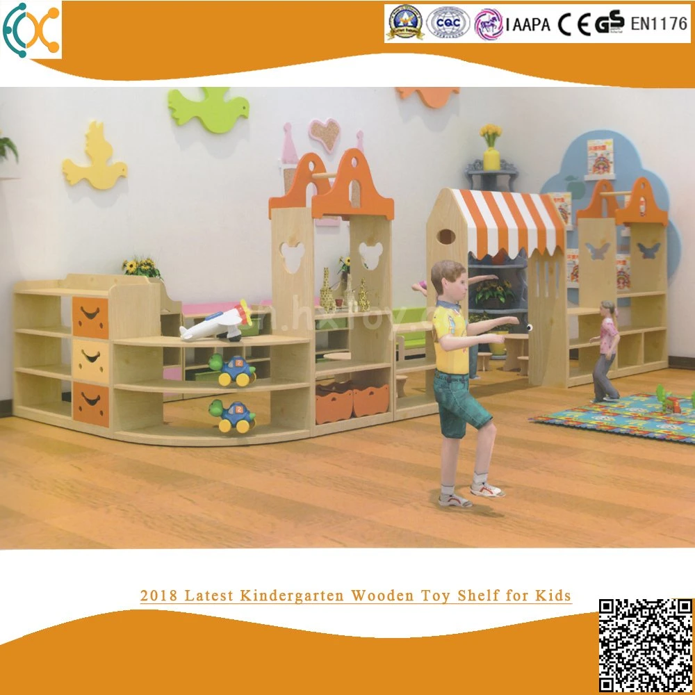 2021 Latest Preschool Wooden Toy Shelf for Children Kindergarten Furniture