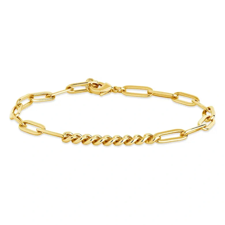 Manufacturer Customized Fashion Jewelry High Quality 18K Gold Plated Stainless Steel Non Discoloration Bracelet