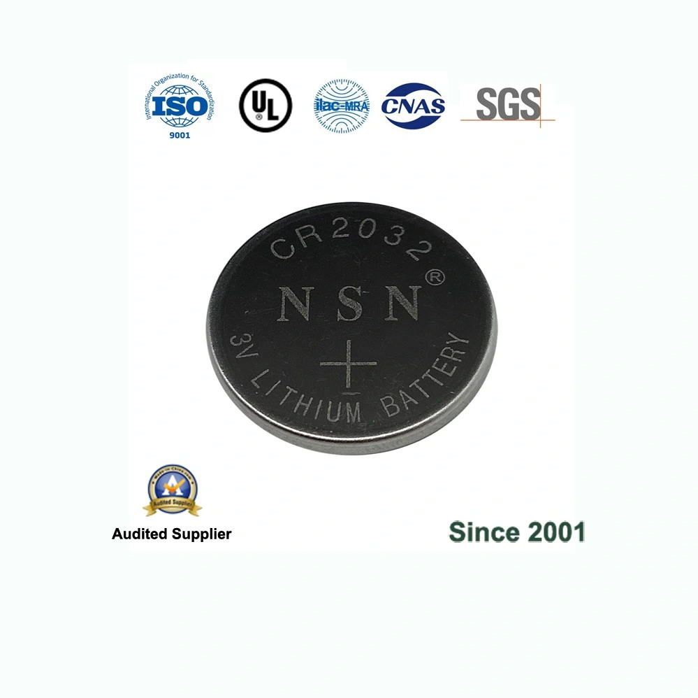 Nsn Cr2032 Primary 3V Lithium Button Cell Coin Battery for Remote Control, Scales, Calculator, Watch, Medical Instruments.