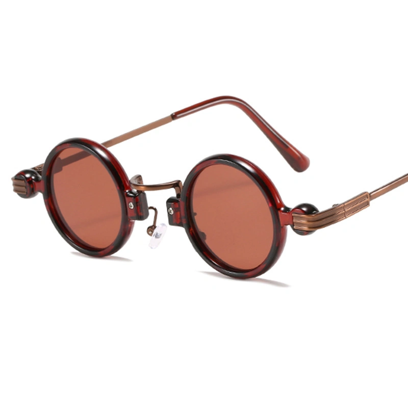 Skylark Vente en gros personnalisé UV400 Retro Steampunk petits lunettes de soleil rondes pour Hommes et femmes