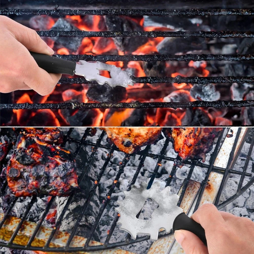 Edelstahl Grill Schaber- BBQ Grill Reiniger Werkzeug oder mit Verlängerter Griff &amp; Flaschenöffner Zubehör Grill Grill Im Freien