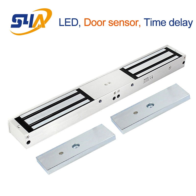 Double Door 1200lbs Electromagnetic Lock with LED/Door Sensor/Time Delay