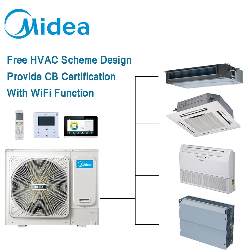 MIDEA Smart 16kw سهل التركيب Mini VRF التجارية الخفيفة وحدة مكيفات الهواء المركزية للمباني المكتبية