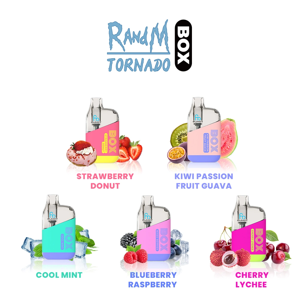 Novo Randm Caixa Tornado 10000 Puff Vape descartáveis e cigarros Pilha Recarregável 850mAh 20ml Kit Vape De Fumot