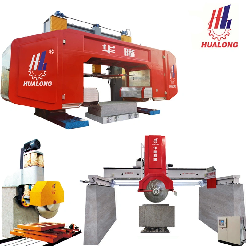 Hualong CE Automatic High Speed Multi Blade Stone Block Cuttter Cutting Machine for Marble Granite Quartz in India/Africa