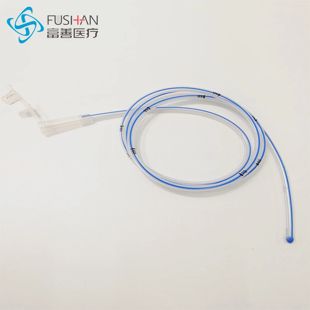 Fushan Disposable Silicone Transparent Stomach Tube Feeding Ryle's Catheter with Stainless Steel Ball Eo Sterile Medical CE ISO13485