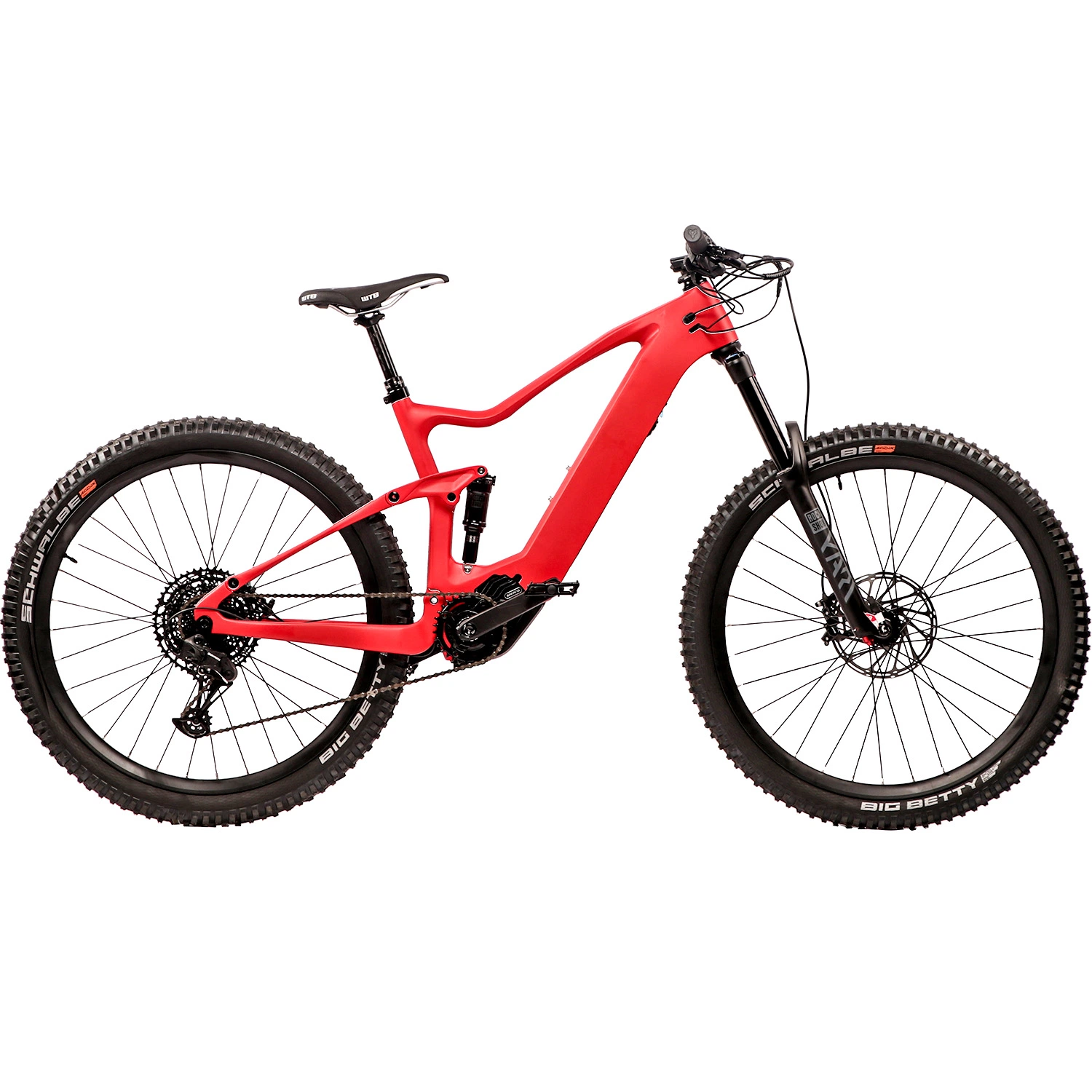 Full Suspension Carbon Fiber Frame Electric Mountain Bicycle with Bafang M600 Motor