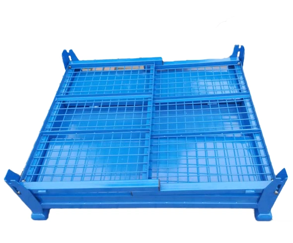 Collapsible Metal Welded Wire Mesh Box Pallet Collapsible Pallet Box Rack