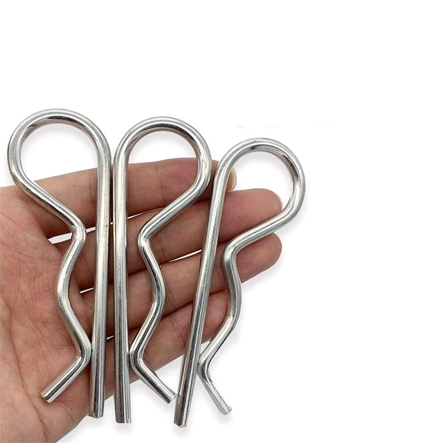 OEM High quality/High cost performance Custom Metal Stainless Steel Lock Pin Pipe Spring Clip, R Clips Spring Retaining Wire Hair Pins