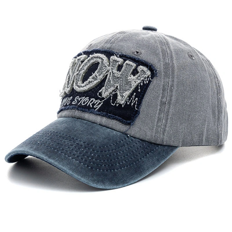 Casquette de baseball vintage en patch tissé pour hommes et femmes, ajustable, décontractée, idéale pour les activités en plein air, personnalisée, pour les sports.