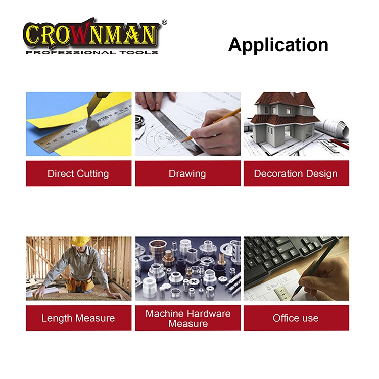 Outils de mesure Crownman, équerre en acier au carbone jaune