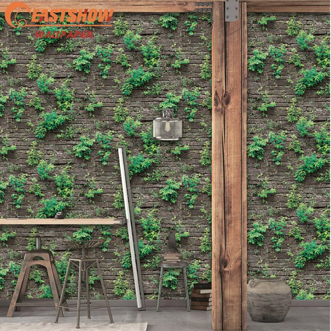 Hot Sale Living Room Home Decoration 3D Grass Wall Paper Vinyl Brick Wallpaper