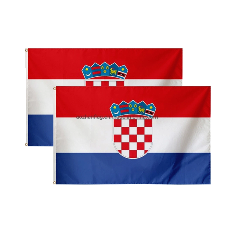 Wholesale/Supplier Custom 100% Polyester 3X5FT Stock Printed Natioanl Croatian Croatia Flag