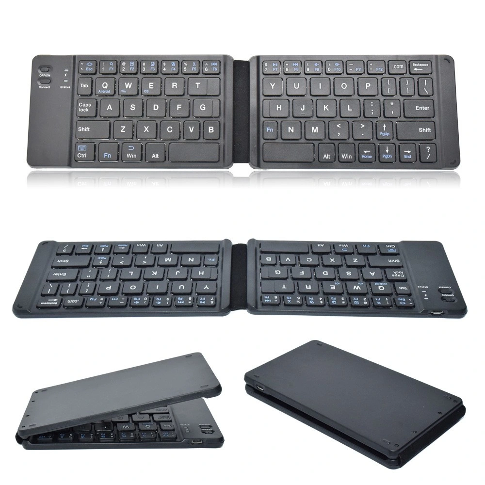 Suitable for Apple Android Microsoft Phablet Computer Wireless Keyboard Triple Fold iPad Keyboard Round Key