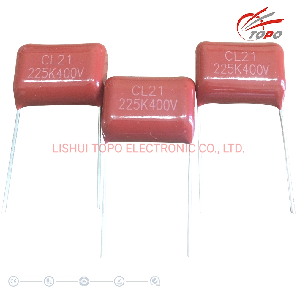 RoHS Electronics Electric Component Metalized 225j Capacitor for Sale (CL21)