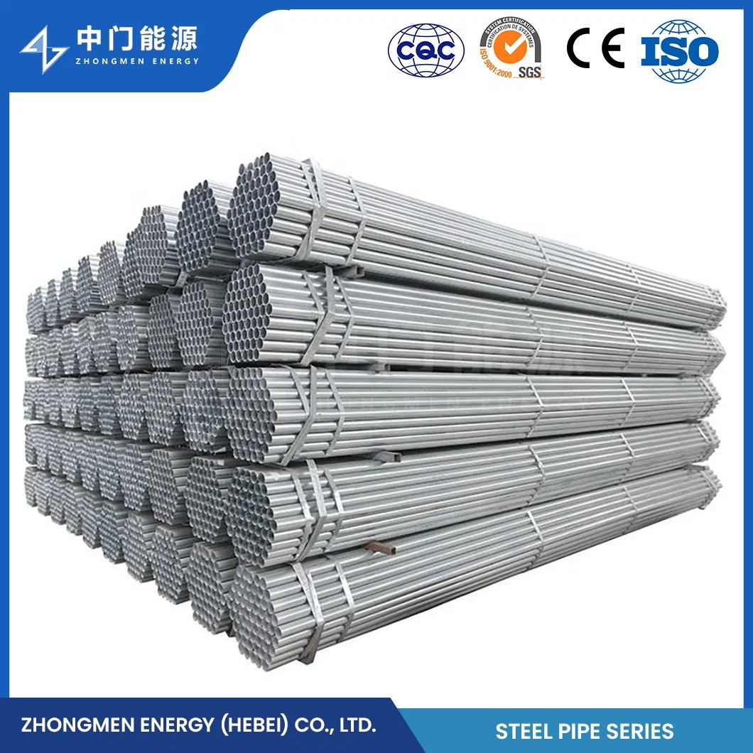 Sin Fisuras galvanizado/soldado Tubo de acero S235JR P195/P235/P345 Galvanizado en caliente de materiales de construcción de tubo de acero galvanizado en caliente del tubo de acero redondo cuadrado