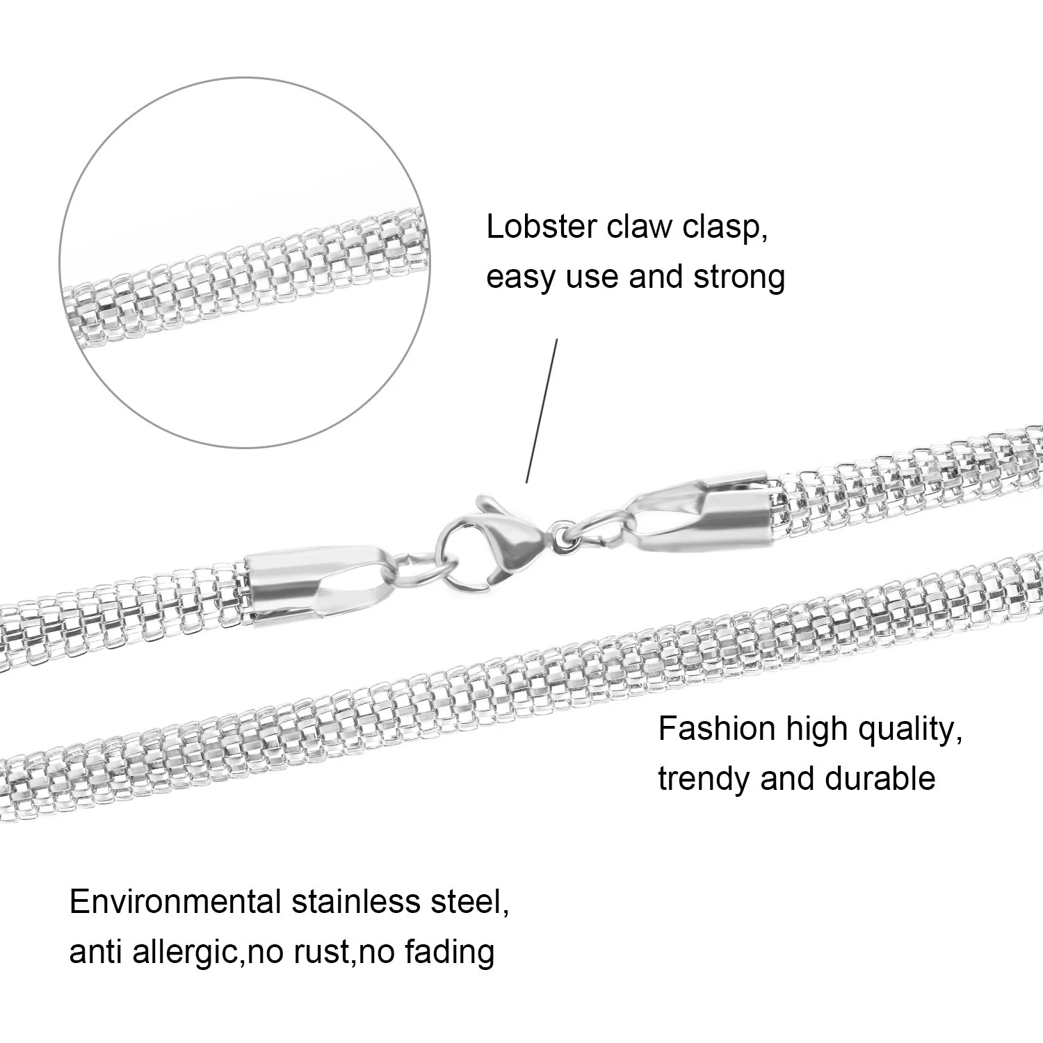 2021 Nuevo y moderno no empañar Collar de Oro de acero inoxidable