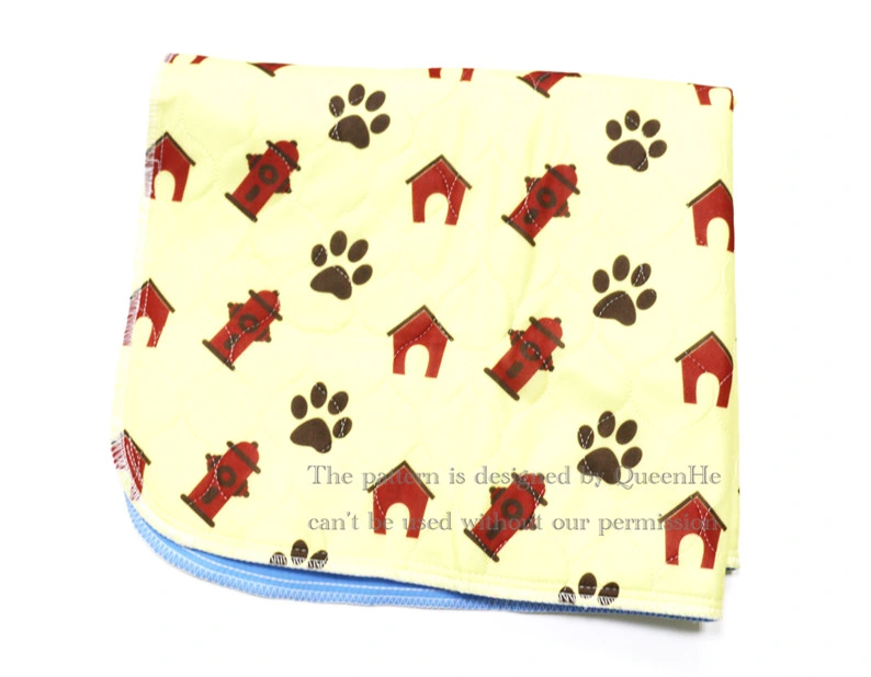 Formación personalizada Pad reutilizable Pet imprimen lavable almohadillas de pis de perro