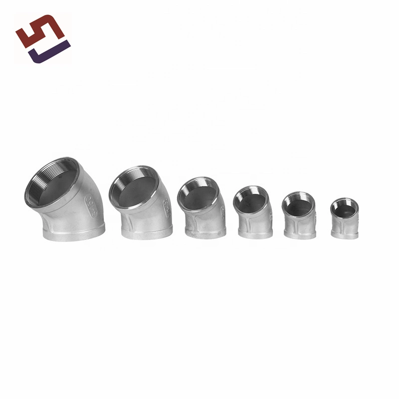 ANSI/DIN/ASME Standard Sanitary Stainless Steel Casting Fittings Straight 1 Inch Bsp Thread Elbow 90 Degree Male and Female Plumbing Materials