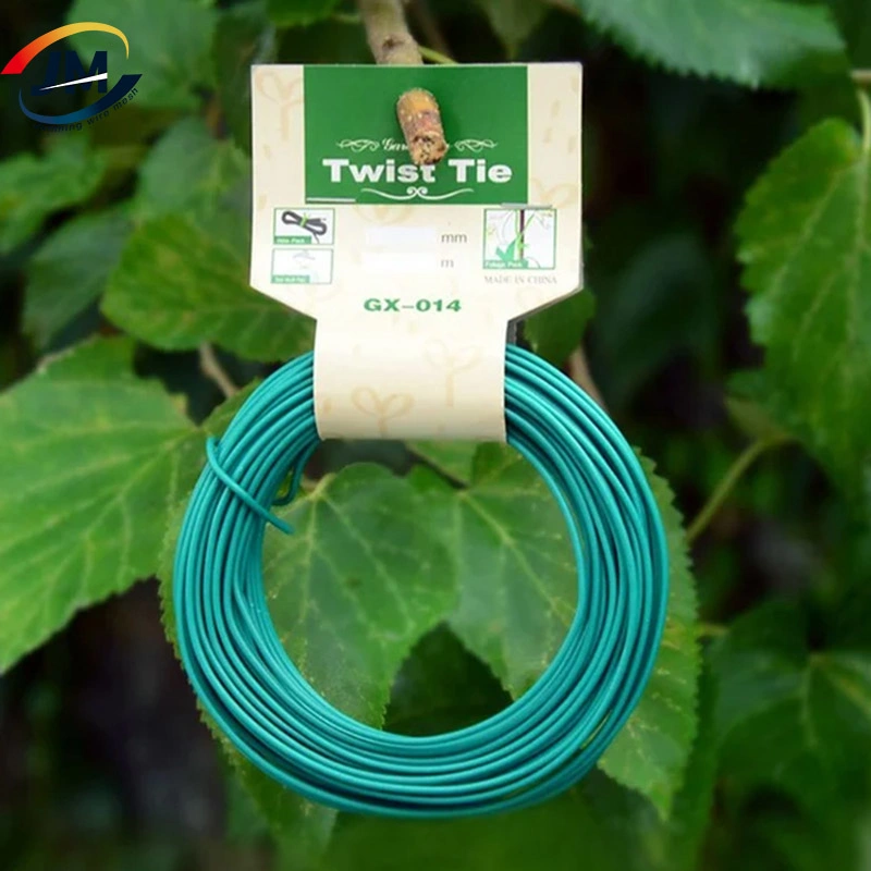 Green Heavy Duty Twist Garden Wire for Twine Tomato Branches Vines and Tying up Cable Wires 30.5m