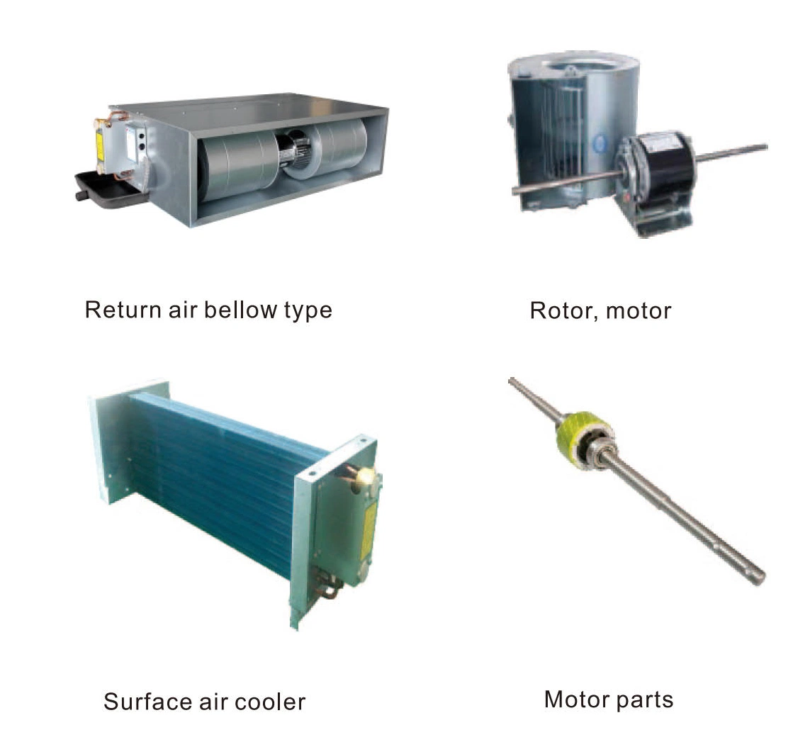 Industrial Ventilation Fan Coil Unit Work Brushless DC Motor Series Three Speed Control Micro BLDC Motor