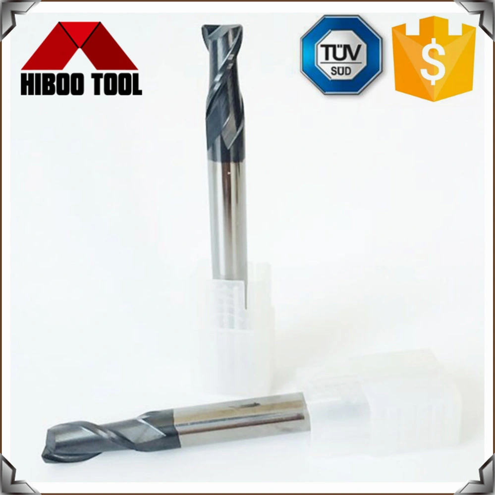 HRC60 Long Round Nose End Milling Cutters with 2 Flutes