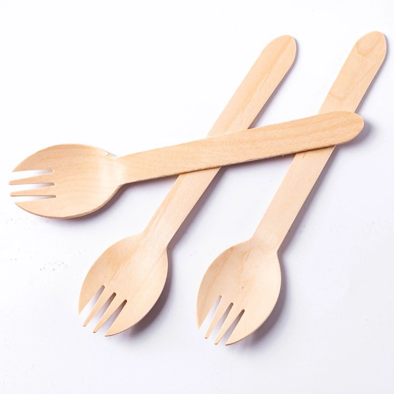 Wholesale/Supplier Biodegradable Disposable Customized Logo Wooden Spork for Party