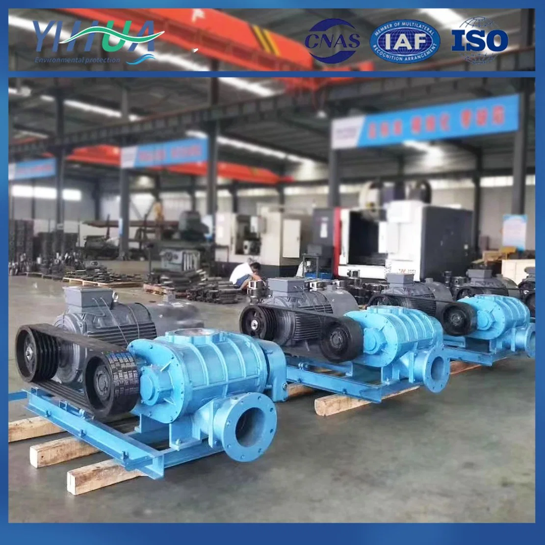 Low Noise High Efficiency Sewage Treatment Three Roots Blower for Aeration Aquaculture