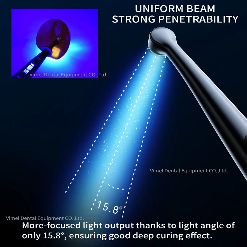 La luz de curado Dental inalámbrica con el medidor 3000MW/cm2 de la luz de la curación de la luz