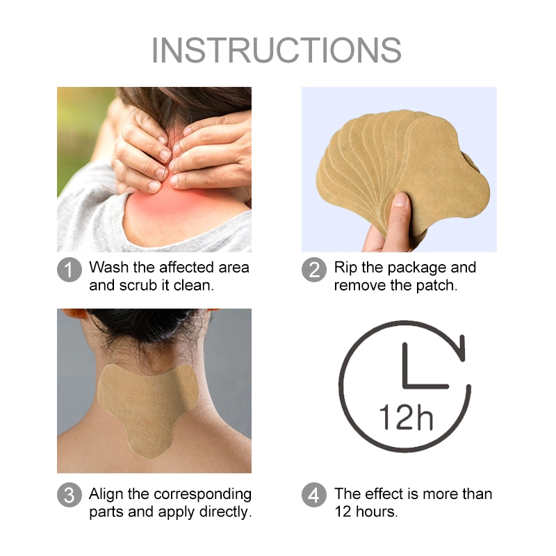 Fast Effective Chinese Herbal Hot Moxibustion Plaster Neck Pain Relief Patch