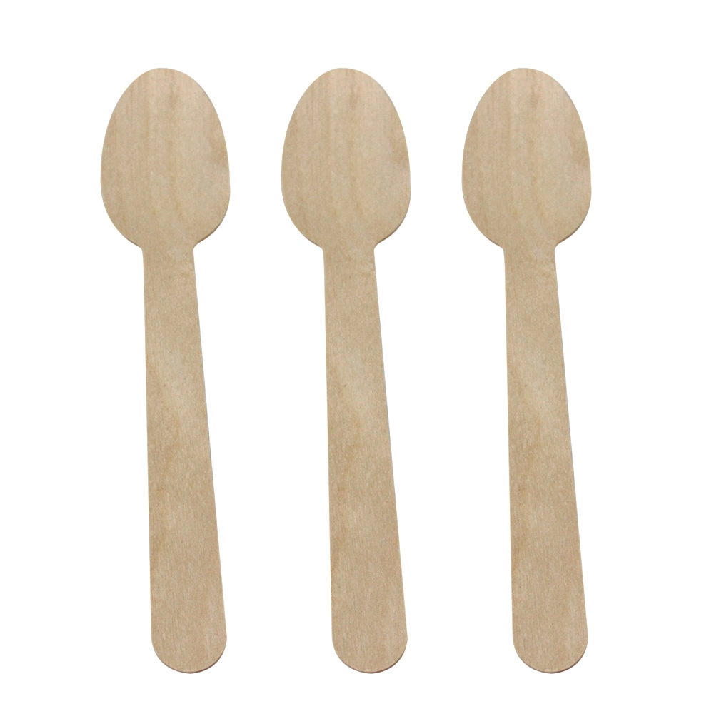 Eco-Friendly Disposable Cutlery 140mm Wooden Spoon