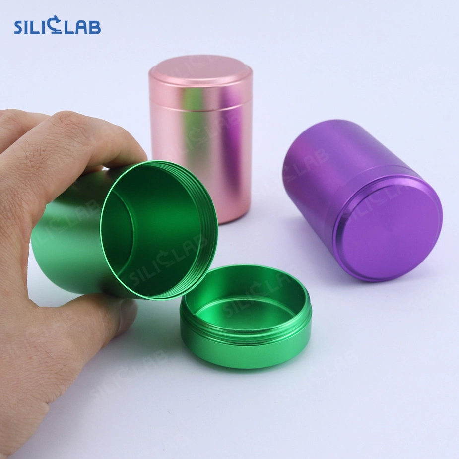 Siliclab Smoking Shop Aluminium Alloy Round Herb Tobacco Storage Jars Container Stash Box